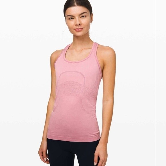 Lululemon womens tank pink taupe swiftly tank top size 8 - Picture 1 of 8
